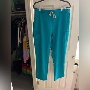 Yola Skinny Scrub Pants by Figs in limited edition Teal- Size Large